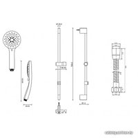 Душевой гарнитур  Jacob Delafon Salute E32907-CP