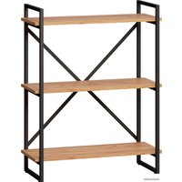 Стеллаж LoftyHome Бервин Рант 80 1627354 (дуб/черный)