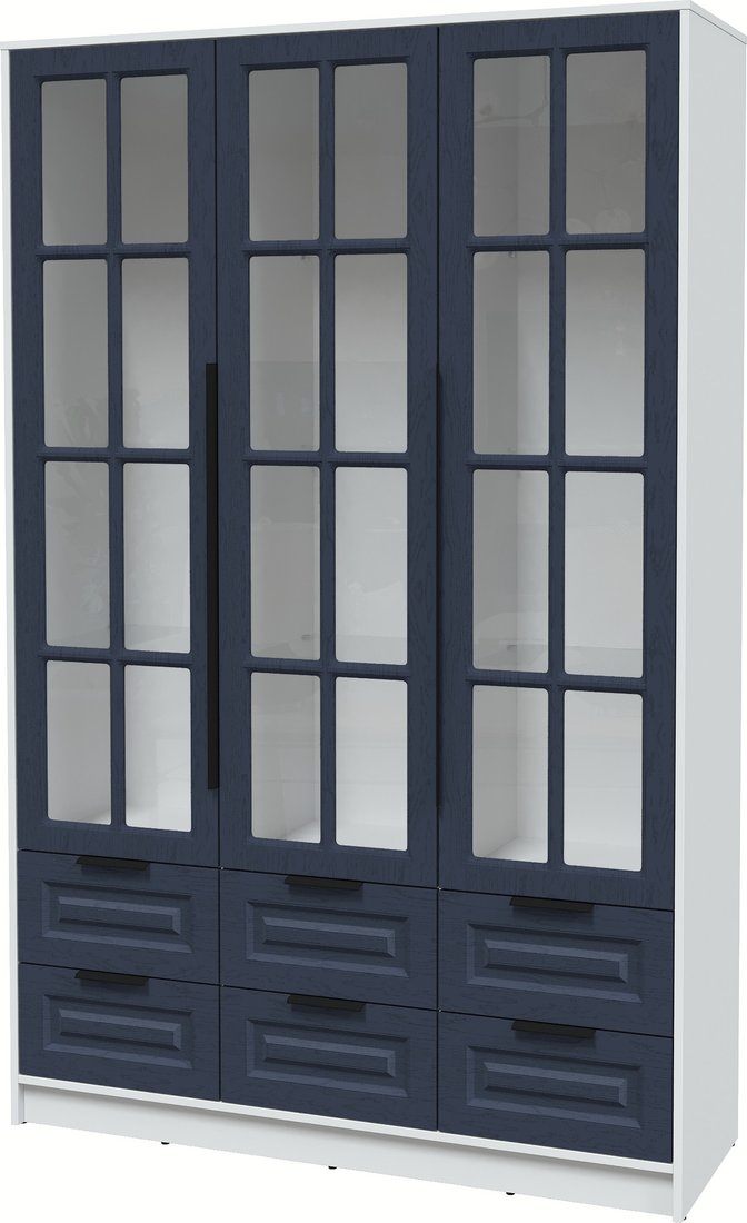 

Шкаф-витрина Интерлиния Концепт КТ-ШВ3 Деко (белый платинум/дуб королевский)