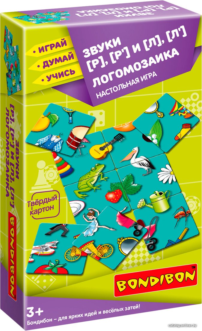 Развивающая игра Bondibon Логомозаика. ЗВУКИ [Р], [Р'] и [Л], [Л'] ВВ4251