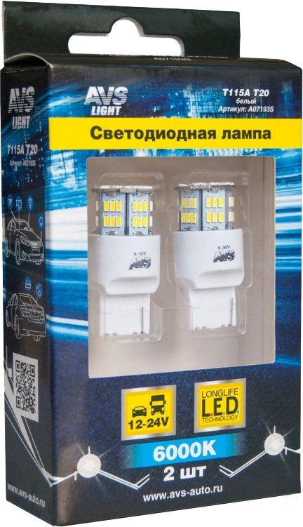 

Светодиодная лампа AVS T20 T115A 2шт