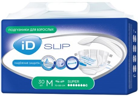 

Подгузники для взрослых ID Slip Super M (30 шт)