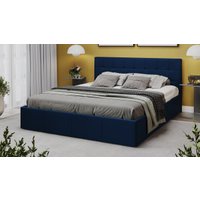 Кровать Трия Эмма с ПМ 160x200 (велюр Confetti Blue)