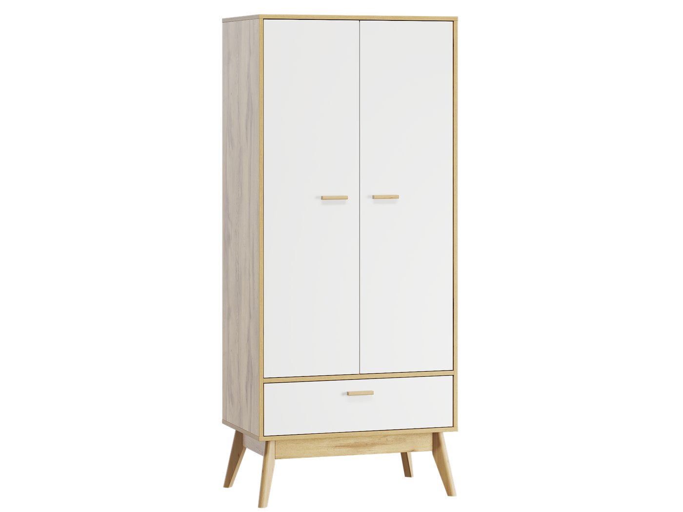 

Шкаф распашной ЛофтМебель Олимпик 2 двери VR-00003278 (дуб золотистый/белый)