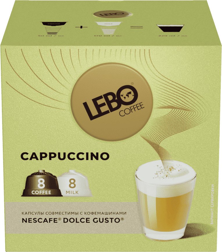 

Кофе в капсулах LEBO Coffee Cappuccino 172 г