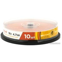 DVD+R диск Mirex 4.7Gb 16x UL130013A1L (10 шт.)