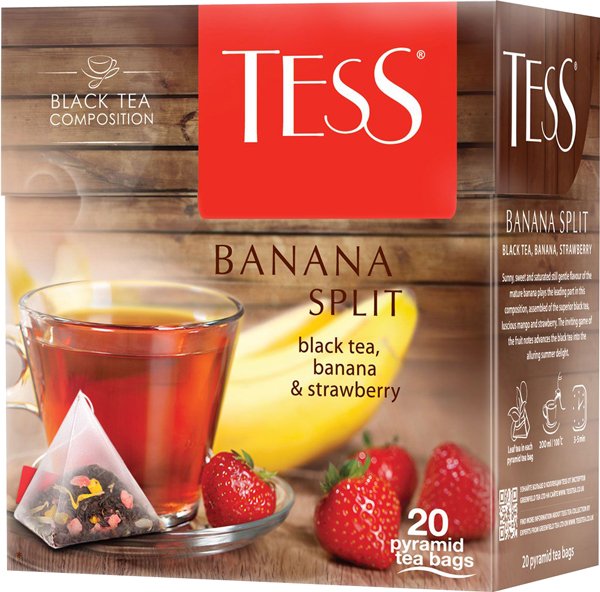 

Черный чай Tess Banana Split 20 шт