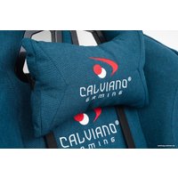 Игровое (геймерское) кресло Calviano Avanti Ultimato (синий, с подножкой)