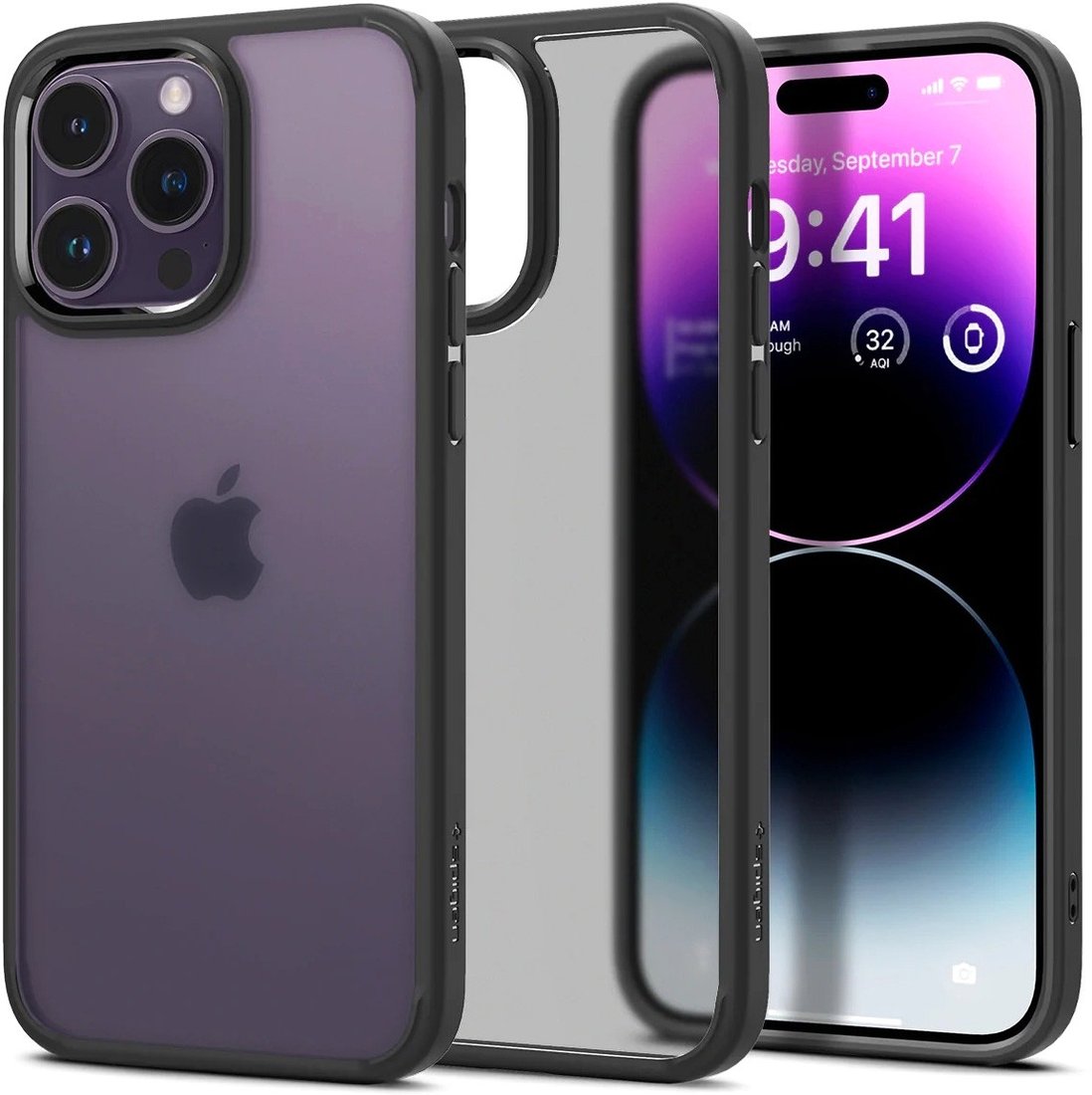 

Чехол для телефона Spigen Ultra Hybrid для iPhone 14 Pro ACS04968 (черный)