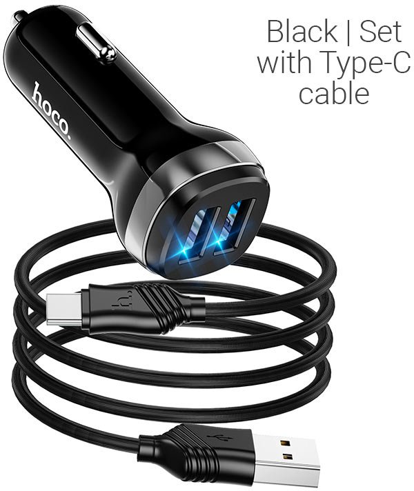 

Автомобильное зарядное Hoco Z40 USB Type-C (черный)