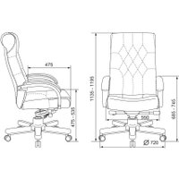 Офисное кресло Бюрократ T-9928WALNUT (черный)