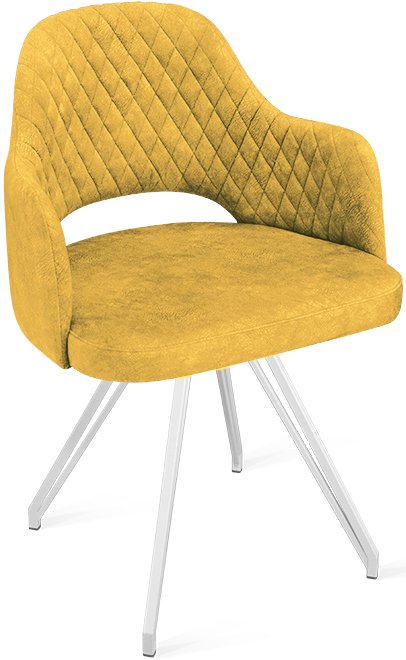 

Стул Трия Калипсо К4 (белый матовый/микровелюр Wellmart Yellow)