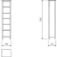 Стеллаж Mio Tesoro Сага 50 2.08.07.100.14 (белый/ясень)