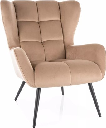 Интерьерное кресло Signal Louis Velvet 28 (бежевый/черный)