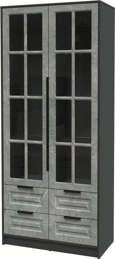 

Шкаф-витрина Интерлиния Концепт КТ-ШВ2 Деко (антрацит/керамика)