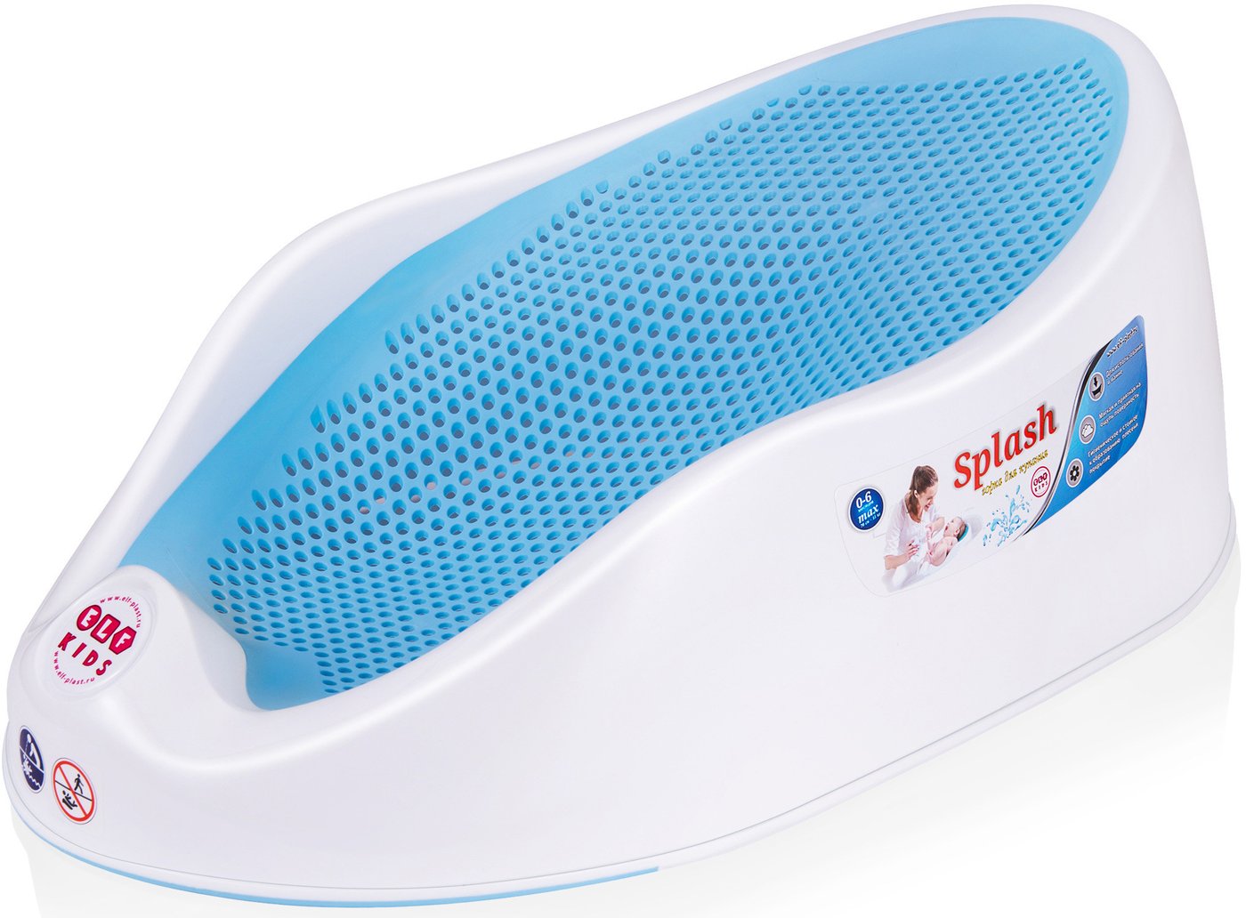 

Горка для купания Эльфпласт Splash 585 (бело-голубой)