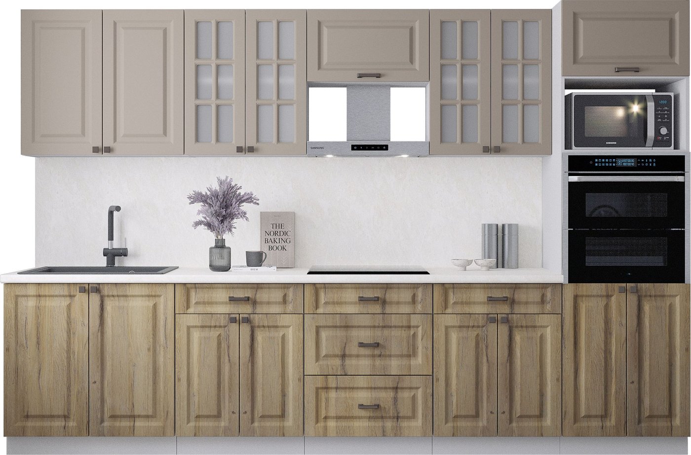 

Готовая кухня Интерлиния Мила Деко 3.2 (дуб вотан/луна/опал светлый)