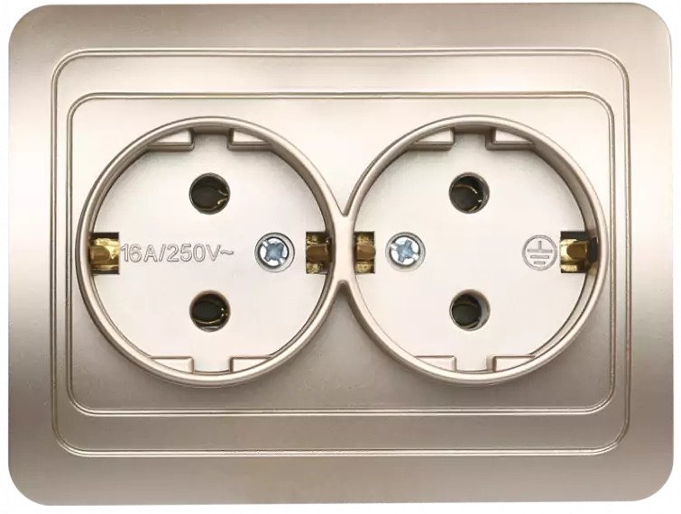 Розетка SmartBuy Марс SBE-02c-16-S2-Z-c