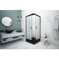 Душевой уголок Метакам Universal Black 80x80 KKS_013565 (матовое стекло)