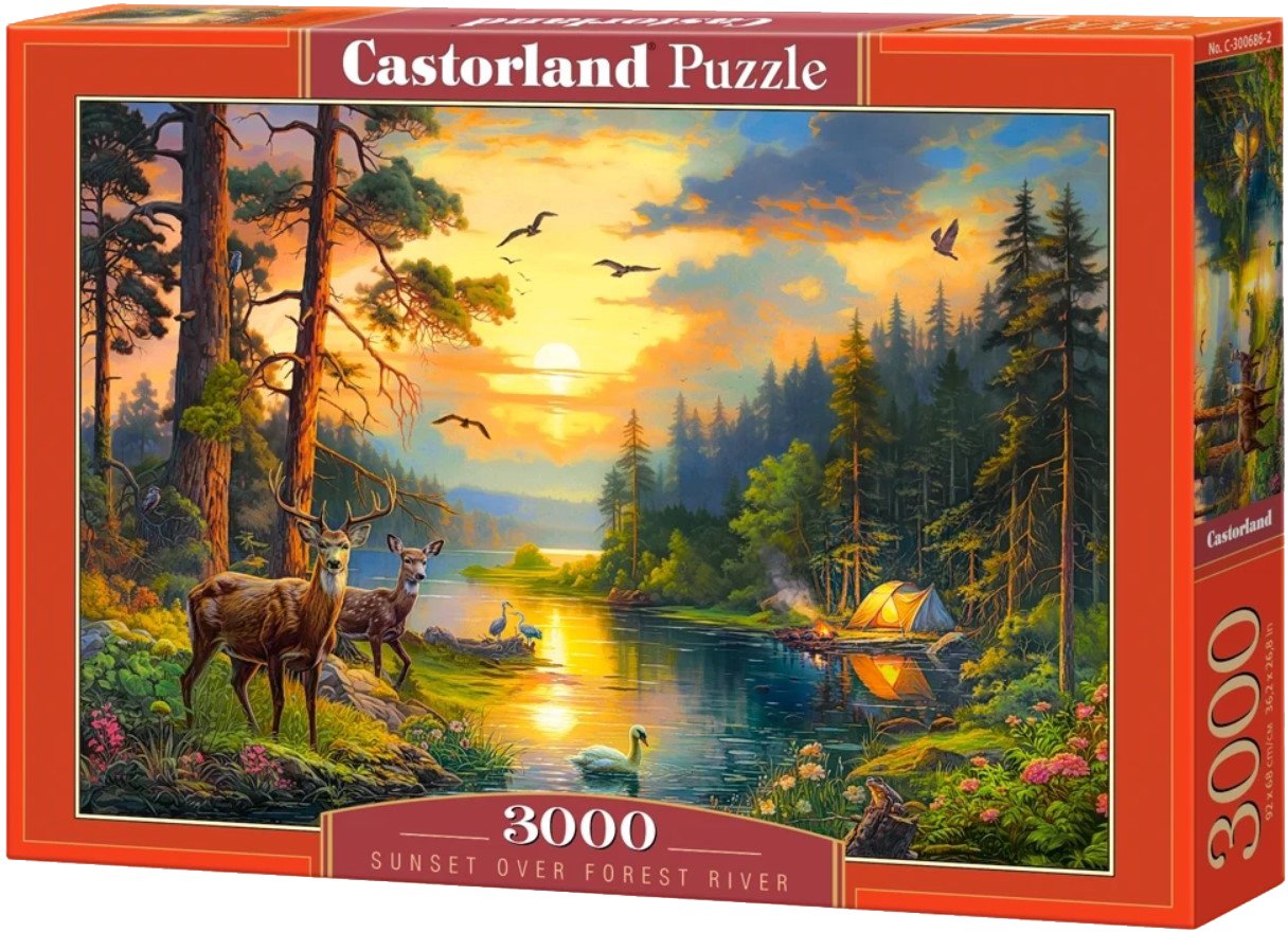 

Пазл Castorland Закат над лесной рекой C-300686 (3000 эл)