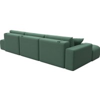 Угловой диван Лига диванов Лига-036 НПБ Модерн Лонг левый 124695L (рогожка амур зеленый)