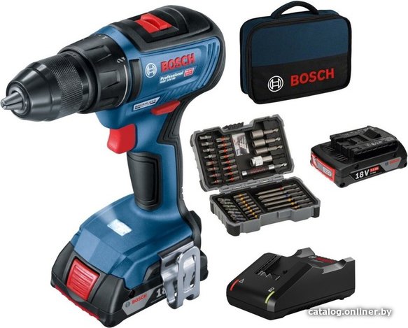 Дрель-шуруповерт Bosch GSR 18V-50 Professional 06019H5004 (с 2-мя АКБ, сумка, оснастка)
