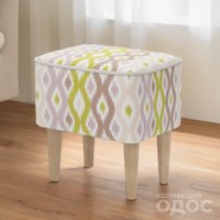 Пуф MONOFIX Одос Принт пуф (абстракция оливковый/микровелюр)