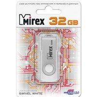 USB Flash Mirex SWIVEL WHITE 32GB (13600-FMUSWT32)