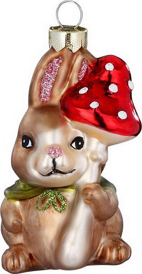 

Елочная игрушка Inge's Christmas Magic Forest Кролик с грибом 64977H120