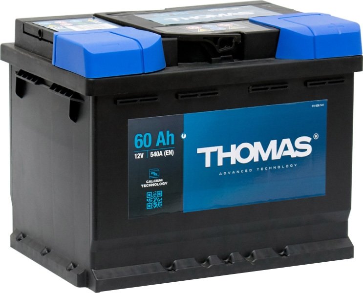 

Автомобильный аккумулятор Thomas низкий R (60 А·ч)