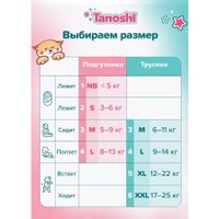 Трусики-подгузники Tanoshi Baby Pants XL 12-22 кг (48 шт)