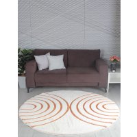 Ковер для жилой комнаты Pixel Rabbit Carving PX4005-DAIRE-CREAM-TERRA (1.6x1.6)