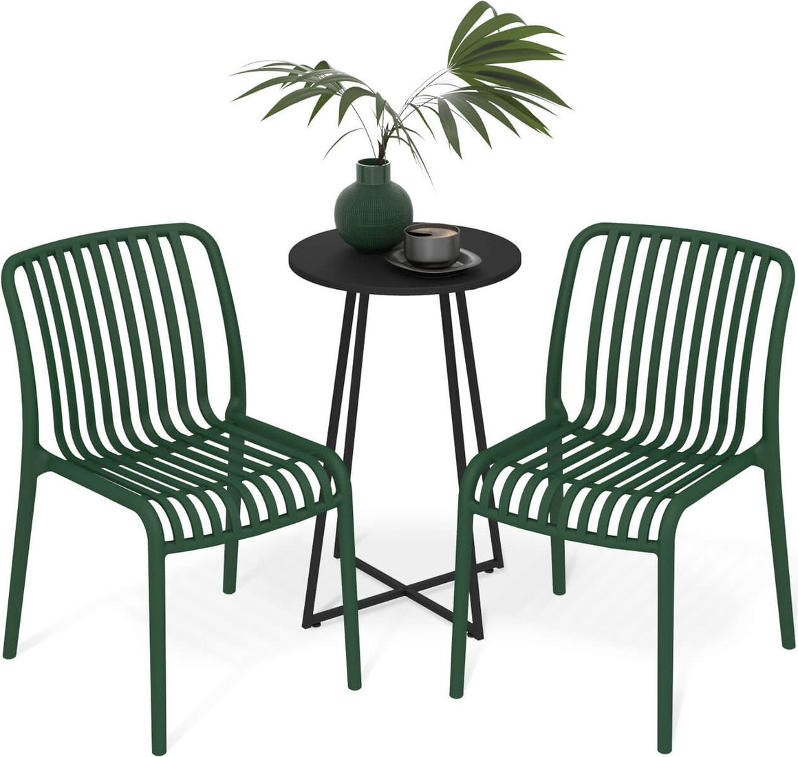 

Обеденная группа Sheffilton SHT-DS325 (темно-зеленый/черный муар)