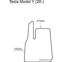 Коврик для салона авто Alicosta Tesla Model Y 2020- (водительский, ЭВА 6-уг, бежевый)
