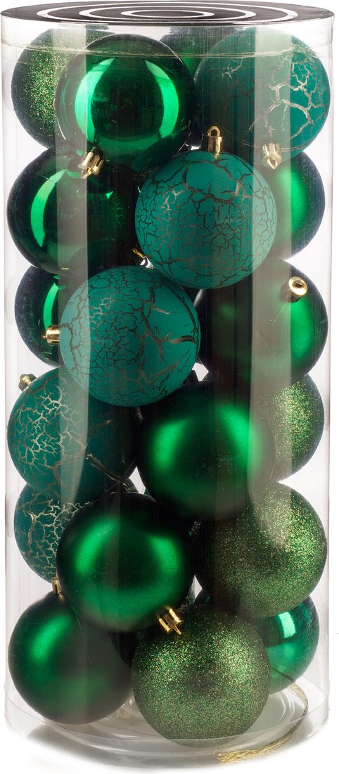 

Елочная игрушка Ausini VT25-04021-6 (темно-зеленый, 24 шт)