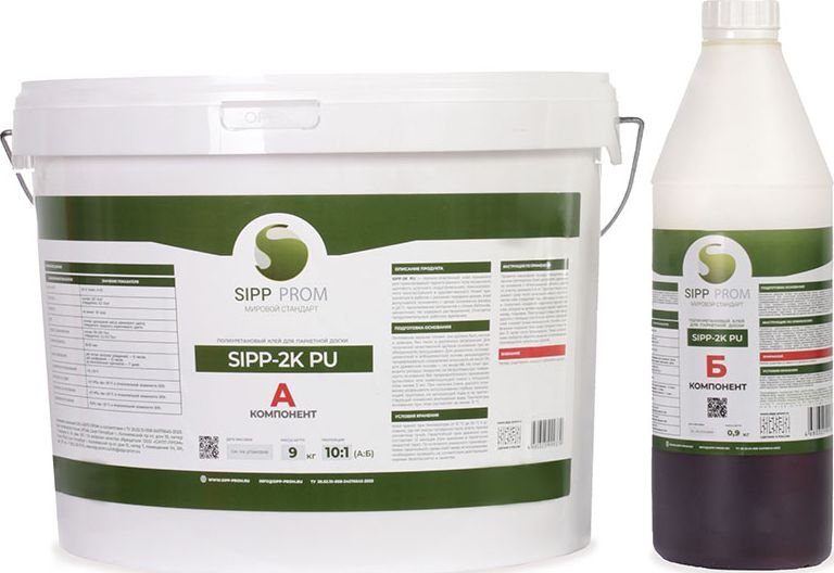 Клей для напольных покрытий и пробки Sipp 2K PU 9.99 кг