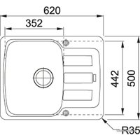 Кухонная мойка Franke Antea AZG 611-62 (миндаль)