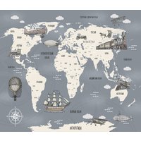 Фотообои Citydecor Карта мира на русском 9 300x260
