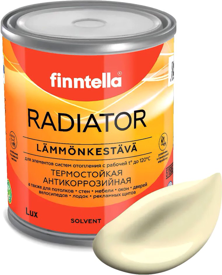 

Краска Finntella Radiator Ivory F-19-1-1-FL120 0.9 л (светло-желтый)