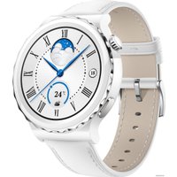 Умные часы Huawei Watch GT 3 Pro Ceramic 43 мм (белый/кожа)