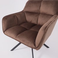 Интерьерное кресло AksHome Virginia (шоколадный HCJ-10/черный)