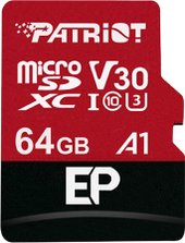 Patriot microSDXC EP Series PEF64GEP31MCX 64GB (с адаптером)