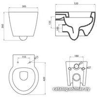 Унитаз подвесной BelBagno Sabrina BB122CH (без сиденья)