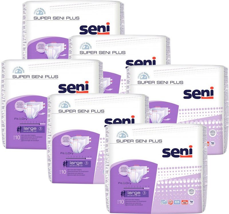 

Подгузники для взрослых Seni Super Plus Extra Large (6x10шт)