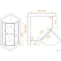 Душевой уголок RGW PA-091B 35089189-14 80x90 (черный/прозрачное стекло)