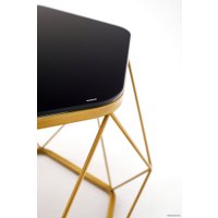 Журнальный столик RasGar Арена (золотой/стекло черное)