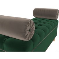 Банкетка Лига диванов Глория 113661 (велюр зеленый/коричневый/коричневый)