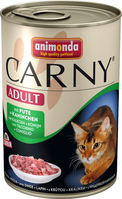 

Консервированный корм для кошек Animonda Carny Adult с индейкой и кроликом 0.4 кг