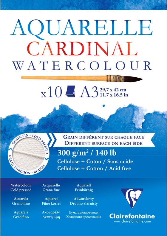 

Альбом для рисования Clairefontaine Cardinal A3 96184C (10 л)