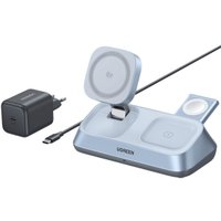 Беспроводное зарядное Ugreen MagFlow 3-in-1 W711 55677 (голубой)